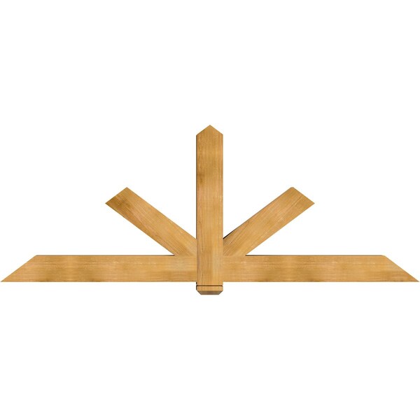Ekena Millwork Kennewick Rough Sawn Timber Gable Bracket, Western Red Cedar, 96"W x 36"H x 6"D x 6"F, 9/12 Pitch GBW096X36X0606KEN00RWR - main